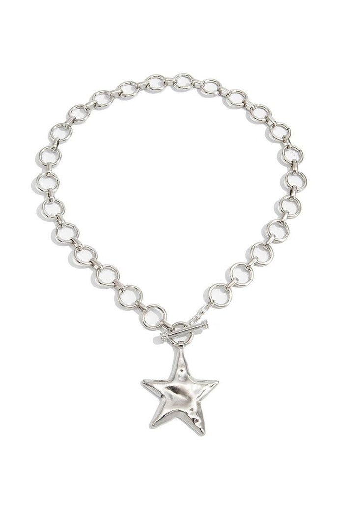 Chunky Chain Cross Pendant Necklace