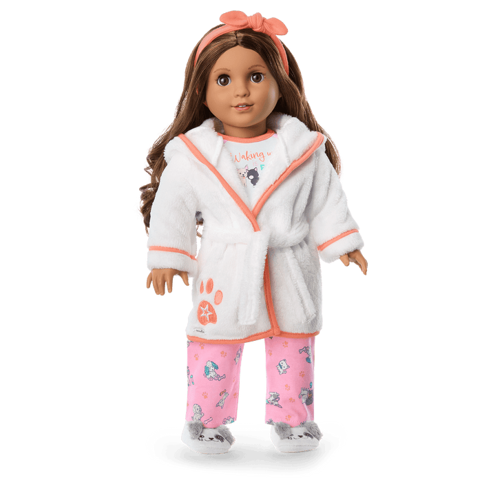 Comfy Puppy Robe Set for Girls & 18-inch Dolls