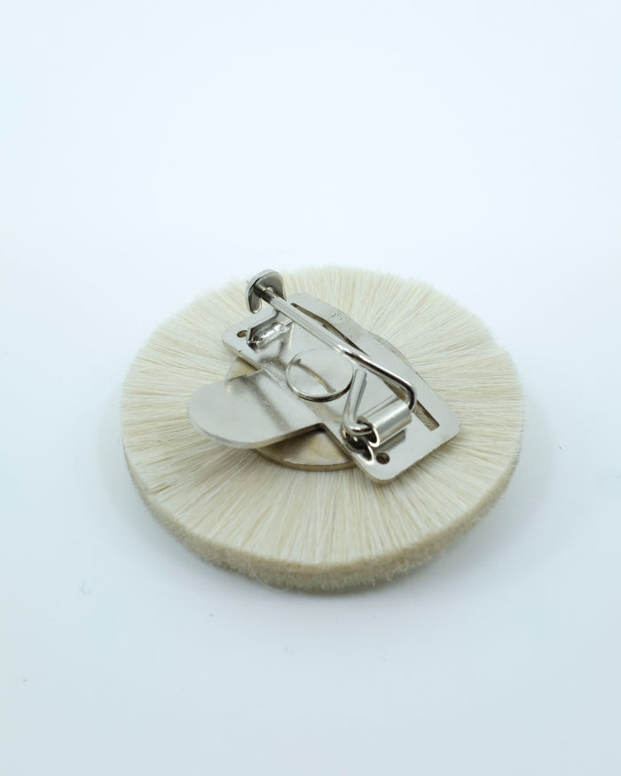 Cream Brush Pin