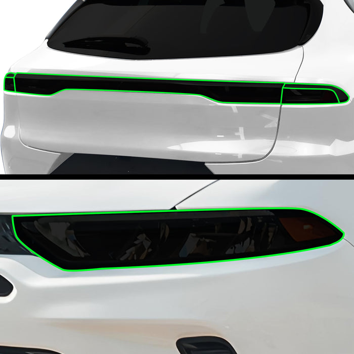Full Headlight Taillight Precut Smoked PPF Tint Kit Film Overlay Fits Dodge Hornet 2023 - 2025 - Bogar Tech Designs