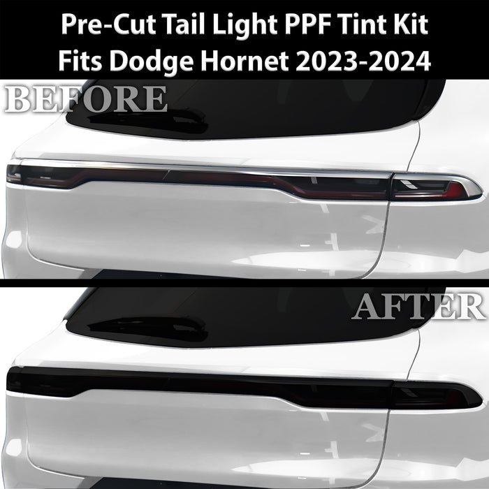 Full Headlight Taillight Precut Smoked PPF Tint Kit Film Overlay Fits Dodge Hornet 2023 - 2025 - Bogar Tech Designs