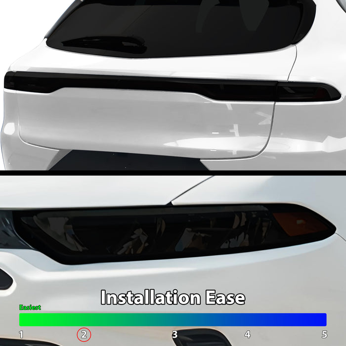 Full Headlight Taillight Precut Smoked PPF Tint Kit Film Overlay Fits Dodge Hornet 2023 - 2025 - Bogar Tech Designs