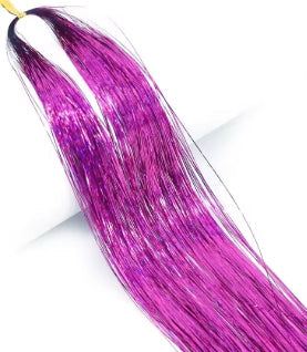Dream Goddess Synthetic Glitter Hair Tinsel Magenta 1 Pack