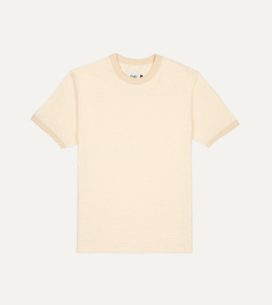 Ecru Tonal Ringer T-Shirt