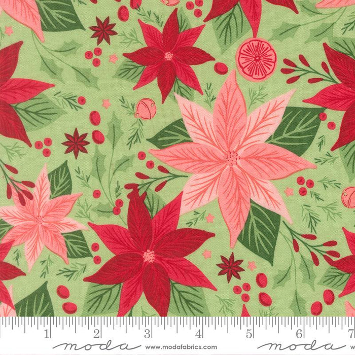 F3151 - Merrily on High - Floral Poinsettia - Evergeen
