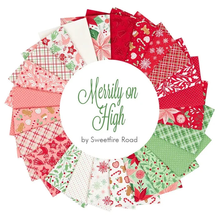 F3151 - Merrily on High - Floral Poinsettia - Evergeen