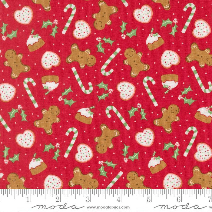 F3157 - Merrily on High - Gingerbread - Christmas Red