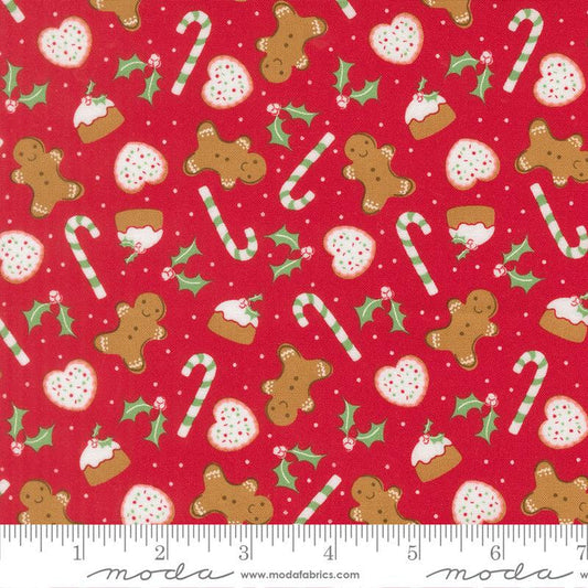 F3157 - Merrily on High - Gingerbread - Christmas Red