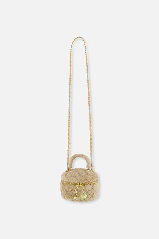 Faux Fur Small Bag Beige-0