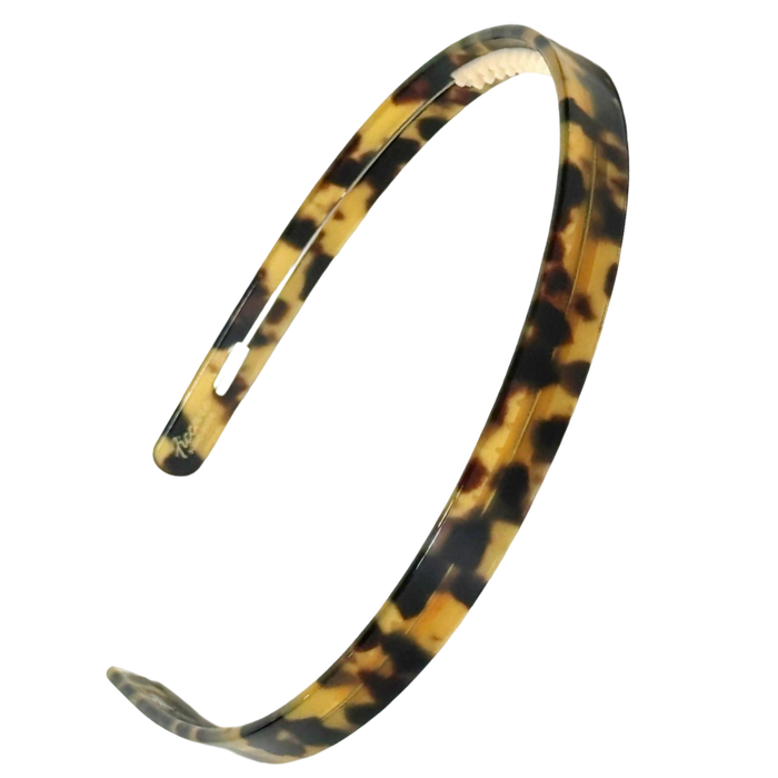 Ficcare Evelyn Acetate Headband in Ivory Tokyo, a 1/2-inch premium Italian acetate headband with a timeless neutral finish.