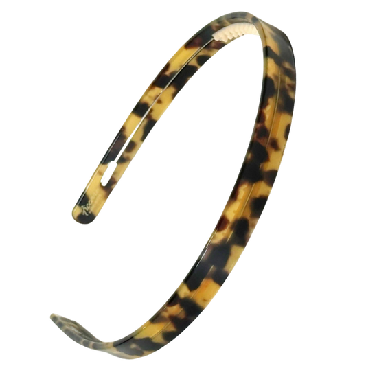 Ficcare Evelyn Acetate Headband in Ivory Tokyo, a 1/2-inch premium Italian acetate headband with a timeless neutral finish.