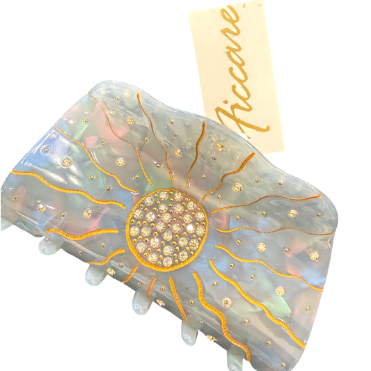 Ficcare Sunny Sparkly Jaw Hair Clip | Faded Blue