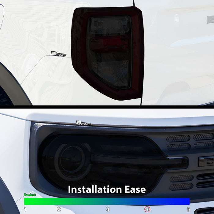 Full Headlight Taillight Precut Smoked PPF Tint Kit Film Overlay Fits Ford Bronco Sport 2021 - 2025 - Bogar Tech Designs