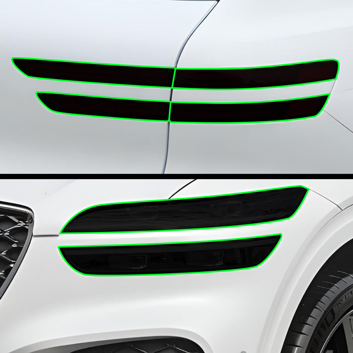 Full Headlight Taillight Precut Smoked PPF Tint Kit Film Overlay Fits Genesis GV70 2022 - 2025 - Bogar Tech Designs