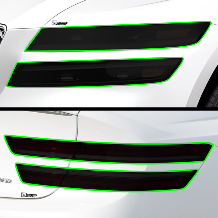 Full Headlight Taillight Precut Smoked PPF Tint Kit Film Overlay Fits Genesis G80 2022 - 2025 - Bogar Tech Designs
