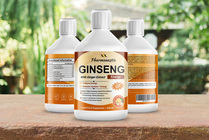 Ginseng Energy Liquid with Panax Ginseng, Siberian Ginseng & Ginger Root