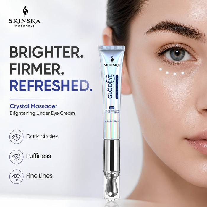 Glodeye 360° Crystal Massager Eye Cream for Dark Circles & Puffiness