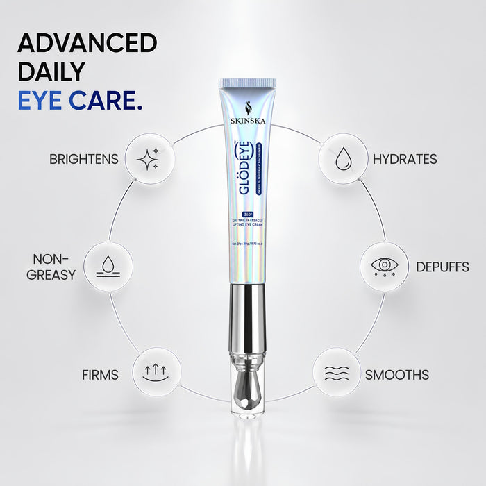 Glodeye 360° Crystal Massager Eye Cream for Dark Circles & Puffiness