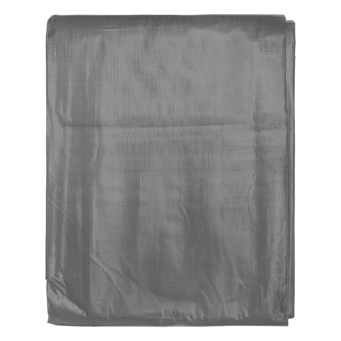 Grey L-Grade Tarpaulin with 10 Metres of 8mm Bungee Rope for Reinforced Eyelets