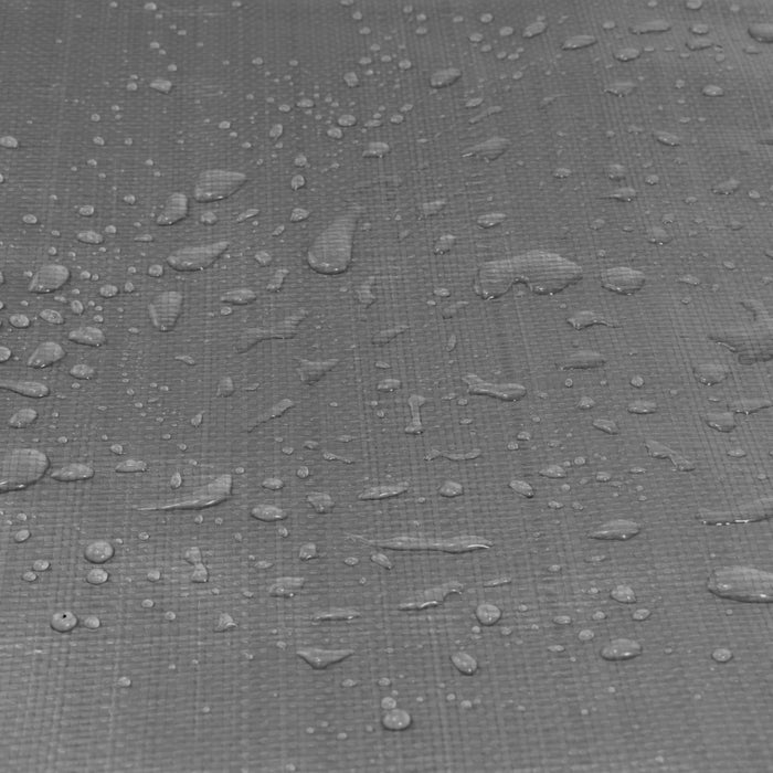 Grey L-Grade Tarpaulin with 10 Metres of 8mm Bungee Rope for Reinforced Eyelets