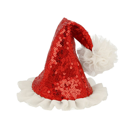 Meri Meri - Hair Clips - Sequin Santa Hat
