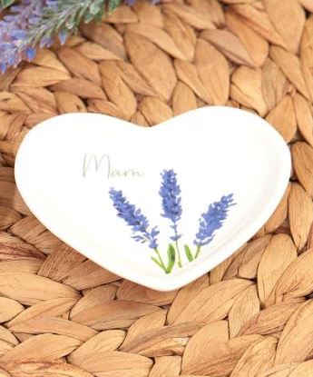 Heart-shaped Trinket Plate - Mam