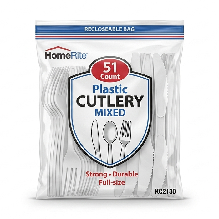 Mixed Plastic Cutlery (Forks, Spoons, Knives)