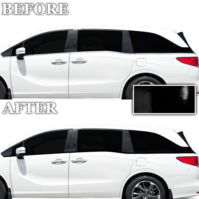 Vinyl Chrome Delete Front Grille Side Window Trim Blackout Decal Stickers Overlay Film Fits Honda Odyssey - Bogar Tech Designs