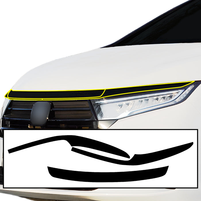 Vinyl Chrome Delete Front Grille Side Window Trim Blackout Decal Stickers Overlay Film Fits Honda Odyssey - Bogar Tech Designs