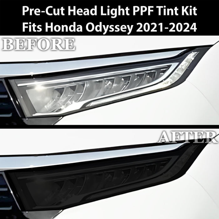 Full Headlight Taillight Precut Smoked PPF Tint Kit Film Overlay Fits Honda Odyssey 2021 - 2025 - Bogar Tech Designs