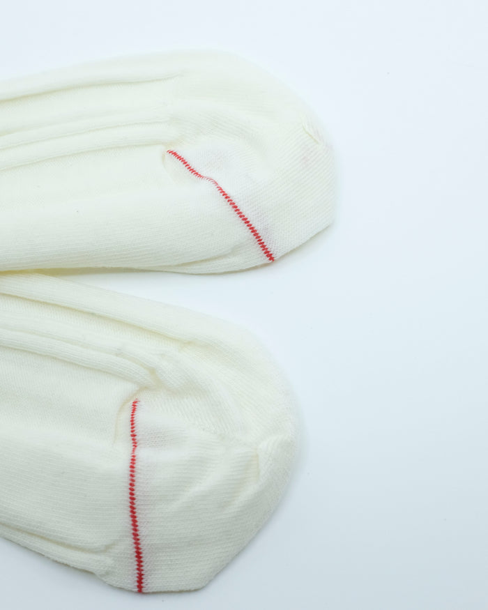 Ivory White Merino Wool Irregular Rib Sock