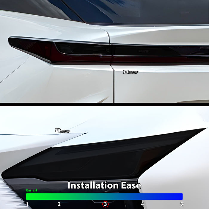 Full Headlight Taillight Precut Smoked PPF Tint Kit Film Overlay Fits Lexus RZ 2023 - 2025 - Bogar Tech Designs