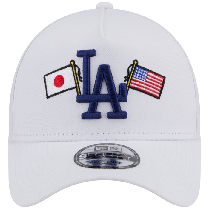 Los Angeles Dodgers Los Angeles Crown the City - JAPAN USA Flags - White/White New Era 9FORTY