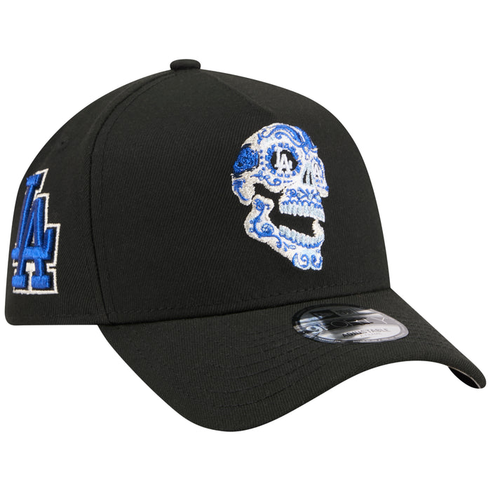 Los Angeles Dodgers Los Angeles Crown the City - Sugar Skull - Black/Black New Era 9FORTY