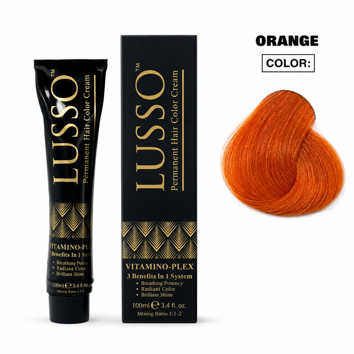 LUSSO Permanent Hair Colour Cream 100 ml – Orange