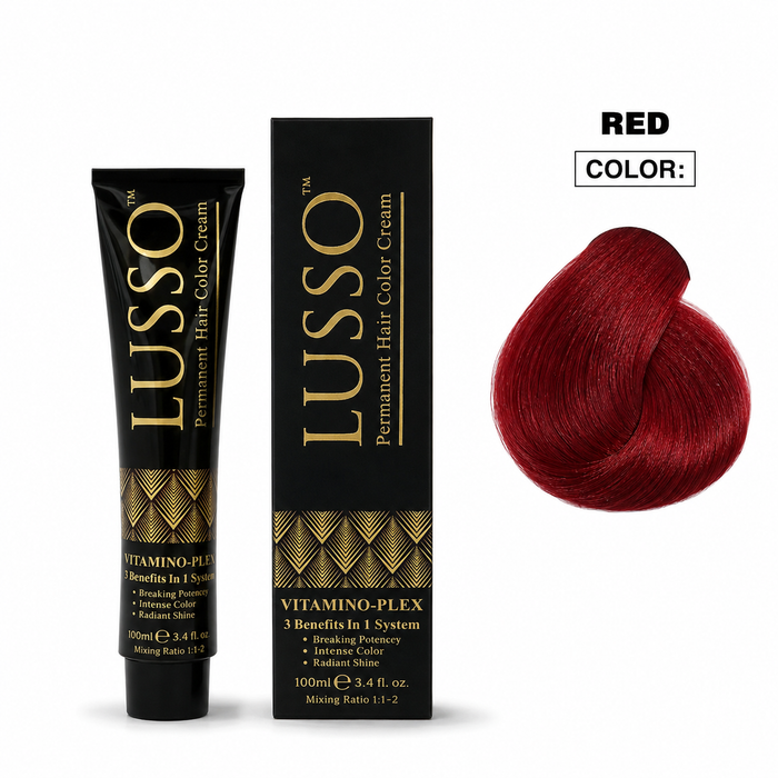 LUSSO Permanent Hair Colour Cream 100 ml – Red