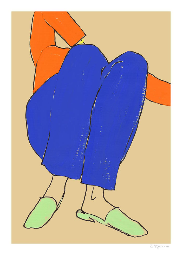 Lying Down in Blue and Red by Rosie McGuinness