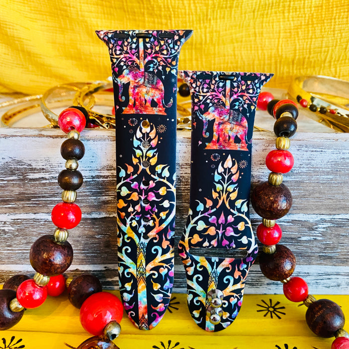 Mandala Elephant Print Band For Apple Watch