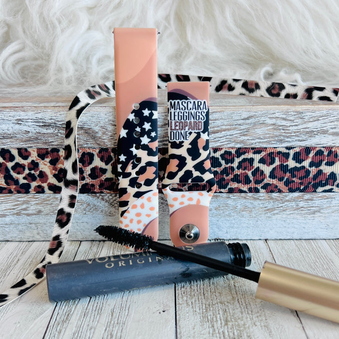 Mascara, Leopard, Leggings Print Silicone Band For Samsung Watch