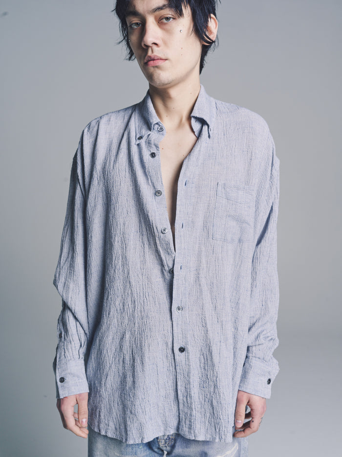 Mid Blue Burlington Seersucker Borrowed BD Shirt