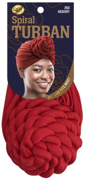 M&M Qfitt Knotted Turban [ASSORT - 6pcs/Pk ] # Q 263 - Palms Fashion Inc.