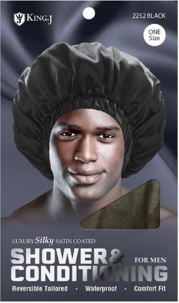 M&M Qfitt SHOWER & CONDITIONING CAP FOR MAN [BLACK-6PC/PK] # K2252 - Palms Fashion Inc.