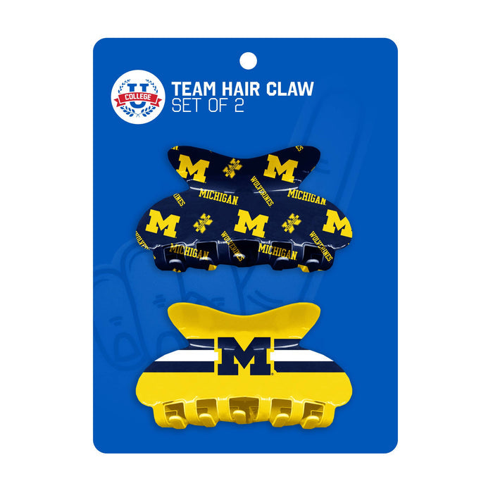 NCAA Michigan Wolverines Team Hair Claw Set