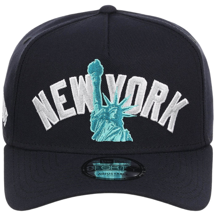 New York Yankees - New York Crown the City -  Liberty  New Era 9FORTY - Navy/Navy