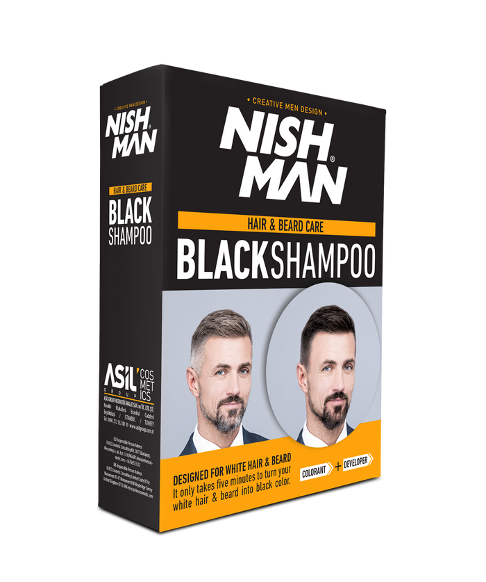 Nishman Haar & Baard Verzorging Zwarte Shampoo Set