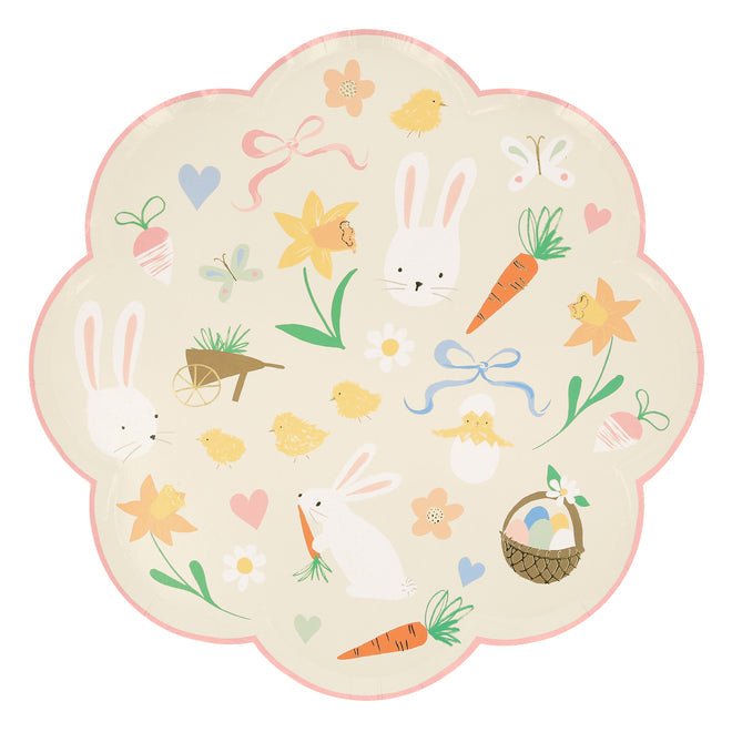 Meri Meri - Paper Plates - Easter Icon - Pink