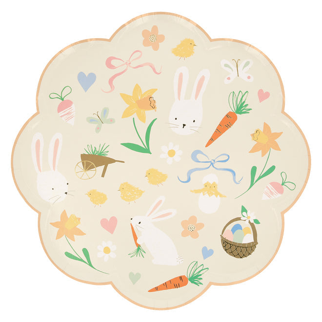 Meri Meri - Paper Plates - Easter Icon - Orange