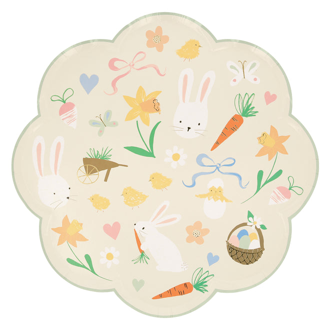 Meri Meri - Paper Plates - Easter Icon - Mint