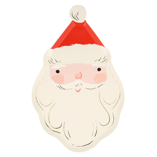 Meri Meri - Paper Plates - Jolly Christmas Santa