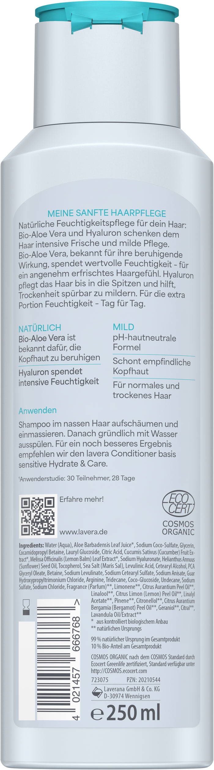 lavera Pflegeshampoo basis sensitive Hydrate & Care